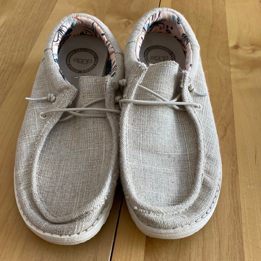 Hey Dude sparkle canvas shoes